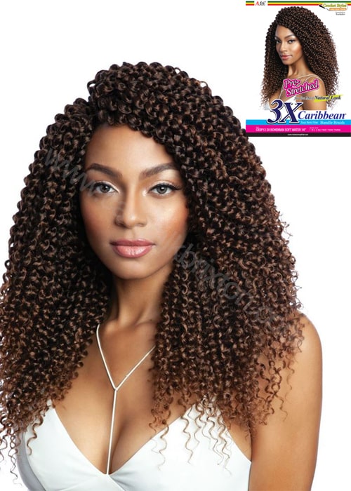 MANE CONCEPT|AFRI NAPTURAL|CARIBBEAN 3X PRE-STRETCHED BOHEMIAN SOFT WATER 14" (14 INCHES)