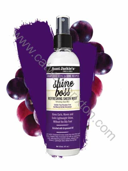 AUNT JACKIES | NEW! GRAPESEED | SHINE BOSS Refreshing Sheen Mist 4oz