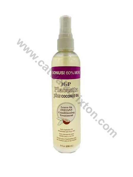 HASK | HNP PLACENTA PLUS COCONUT OIL LEAVE IN INSTANT CONDITIONING TREATMENT 8oz