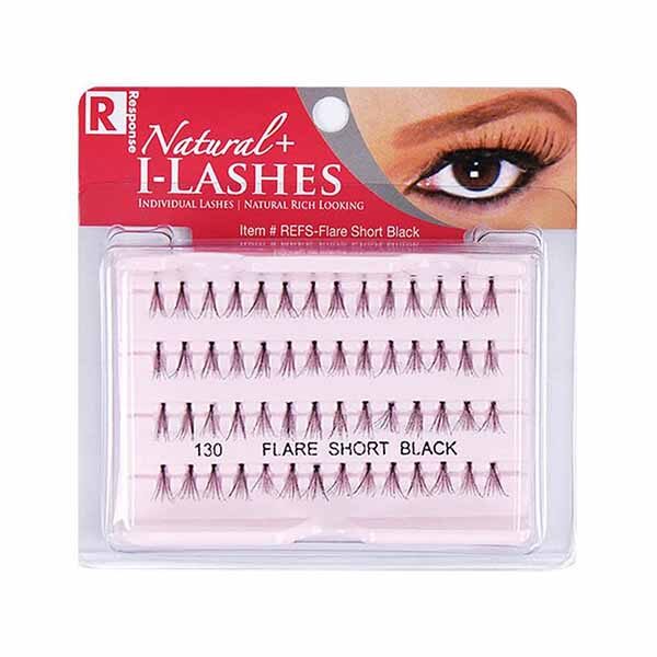 Response | Flare Eye Lashes | Natural+ I-Lashes Single Short Black 130
