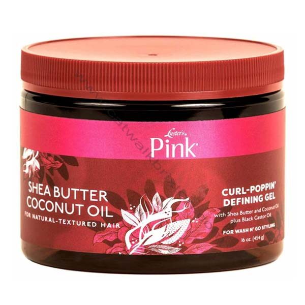 Luster's | Pink! | Shea Butter Coconut Oil | Curl Poppin' Defining Gel (16oz)