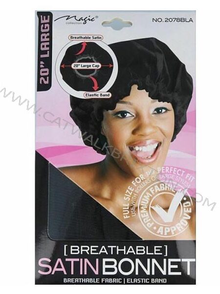 MAGIC COLLECTION | BREATHABLE SATIN BONNET 2078BLA