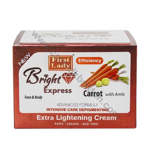 First Lady Bright Express | Carrot with Amla | Extra Lightening Face & Body Cream 500g