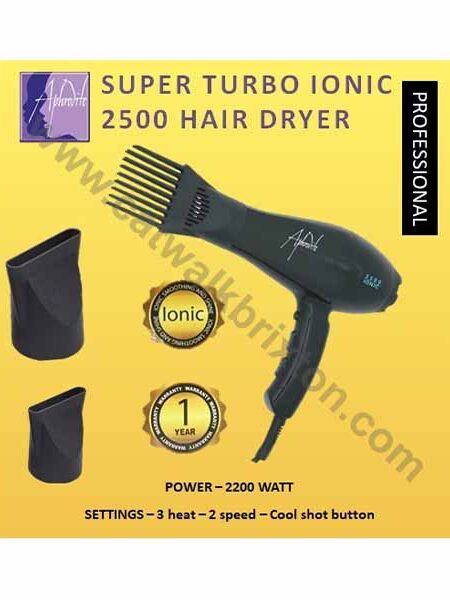 APHRODITE | HAIR DRYER 2500 SUPER TURBO IONIC