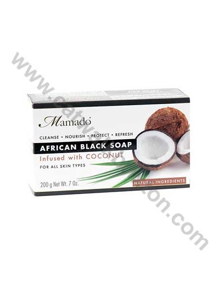 MAMADO | African Black Soap | INFUSED WITH COCONUT 200g