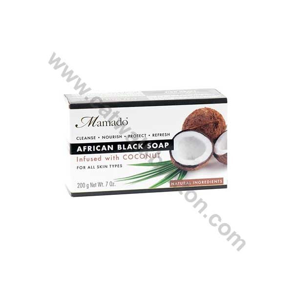MAMADO | African Black Soap | INFUSED WITH COCONUT 200g
