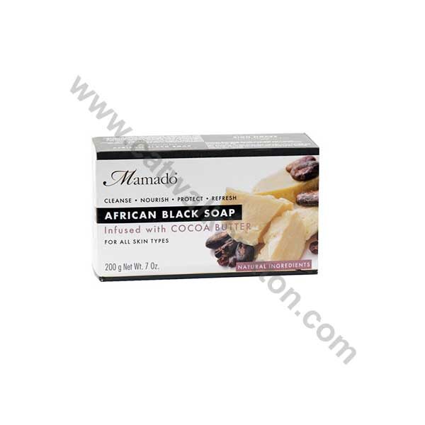 MAMADO | African Black Soap | INFUSED WITH COCOA BUTTER 200g