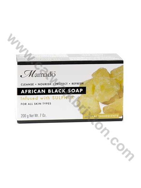 MAMADO | African Black Soap | INFUSED WITH SULPHUR 200g