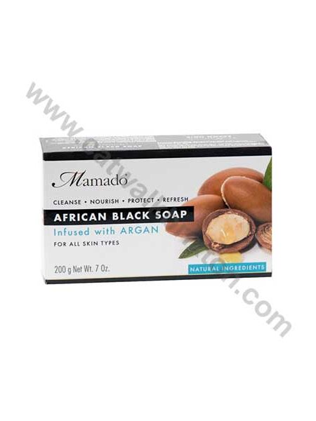 MAMADO | African Black Soap | INFUSED WITH ARGAN 200g