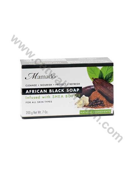MAMADO | African Black Soap | INFUSED WITH SHEA BUTTER 200g