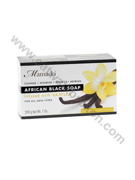 MAMADO | African Black Soap | INFUSED WITH VANILLA 200g