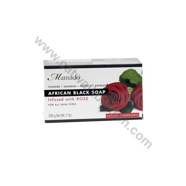 MAMADO | African Black Soap | INFUSED WITH ROSE 200g