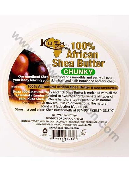 KUZA | 100% AFRICAN SHEA BUTTER CHUNKY YELLOW 10oz