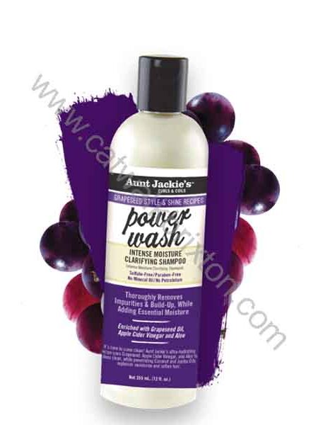 AUNT JACKIES | NEW! GRAPESEED | POWER WASH INTENSE MOISTURE CLARIFYING SHAMPOO 12oz