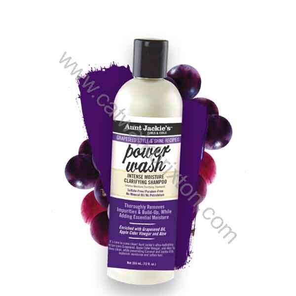 AUNT JACKIES | NEW! GRAPESEED | POWER WASH INTENSE MOISTURE CLARIFYING SHAMPOO 12oz