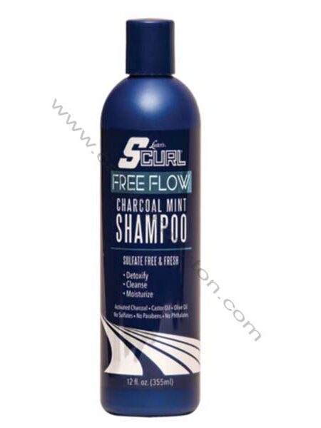 Luster's | S Curl | Free Flow Charcoal Mint Shampoo (12oz)