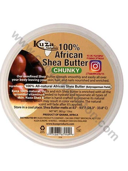 KUZA | 100% AFRICAN SHEA BUTTER CHUNKY WHITE 10oz