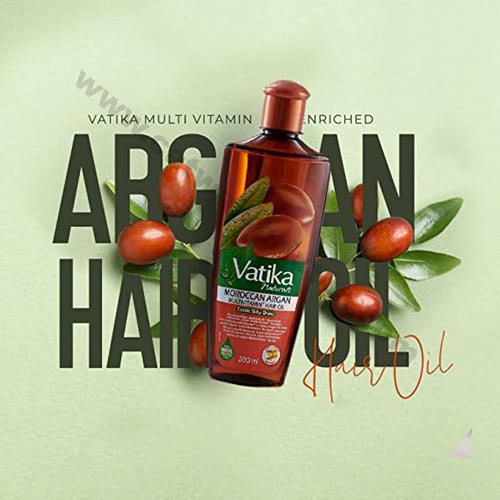 DABUR | VATIKA NATURALS MOROCCAN ARGAN MULTIVITAMIN HAIR OIL 200ML