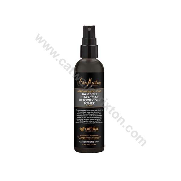 Shea Moisture | AFRICAN BLACK SOAP | BAMBOO CHARCOAL DETOXIFYING TONER 4.5oz