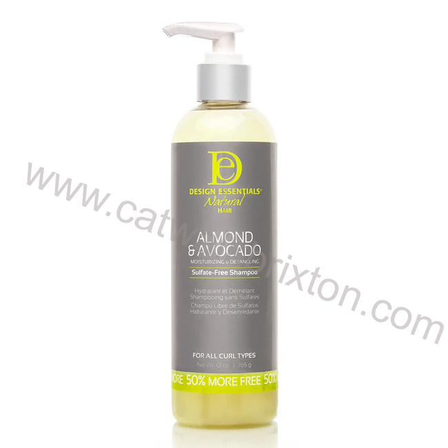 Design Essential | Almond & Avocado | Moisturizing & Detangling Sulfate-Free Shampoo 12oz