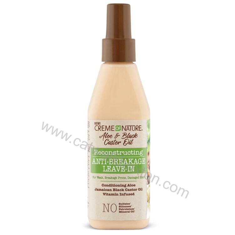 Creme of Nature | Aloe & Black Castor Oil | Reconstructing Anti-Breakage Leave-In 8oz