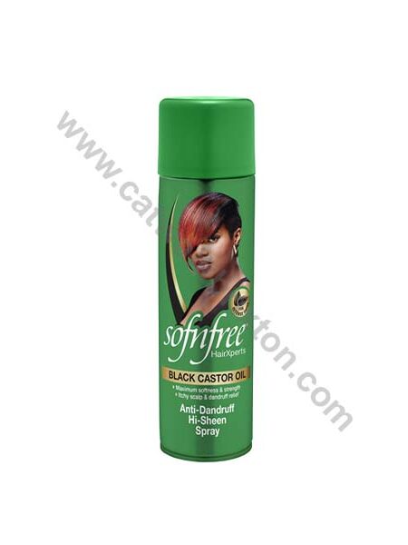 Sofn’Free | BLACK CASTOR OIL | Anti-Dandruff Hi-Sheen Spray 475ml