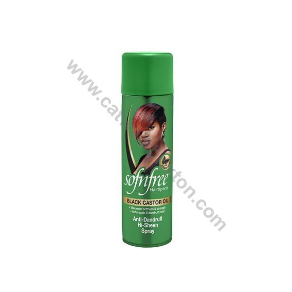 Sofn’Free | BLACK CASTOR OIL | Anti-Dandruff Hi-Sheen Spray 475ml