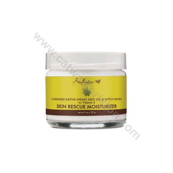 Shea Moisture | CANNABIS SATIVA (HEMP) SEED | OIL & WITCH HAZEL SKIN RESCUE MOISTURIZER 2oz