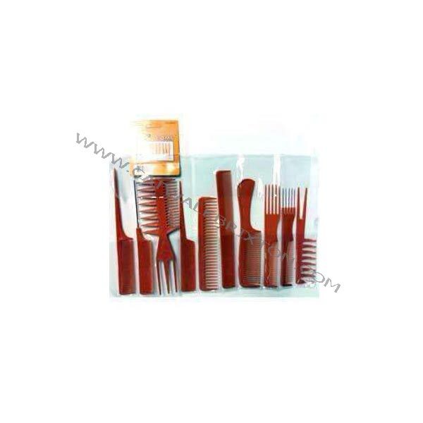 MAGIC COLLECTION | COMB SET BROWN 10PCS
