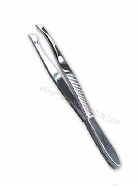 FINE LINES | CHROME ANGLED TWEEZERS 202 08
