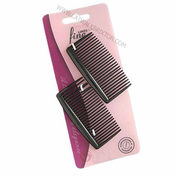 FINE LINES | SIDE COMB 2 Pcs Black H6061