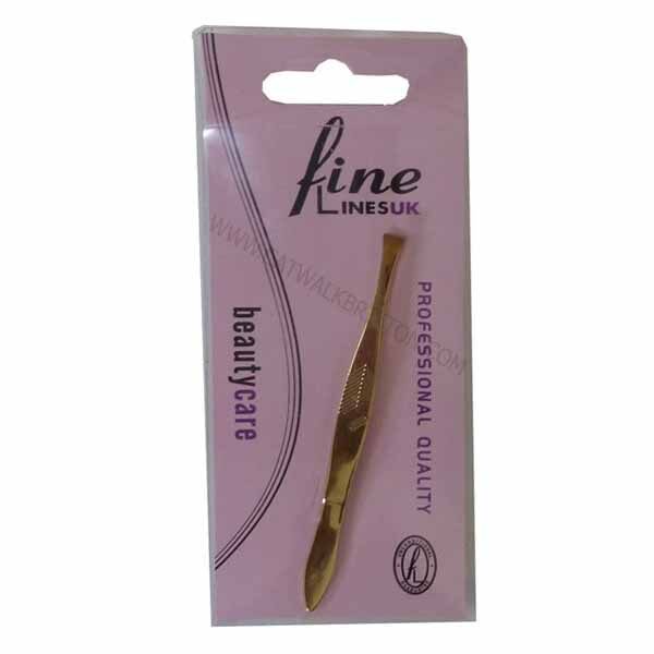 FINE LINES | UK TWEEZERS GOLD PLATED STEEL Ref 211-09