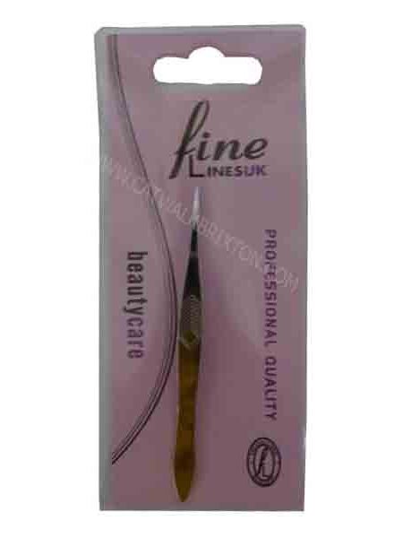 FINE LINES | UK TWEEZER CHROME PLATED POINTED 203-09 9CM