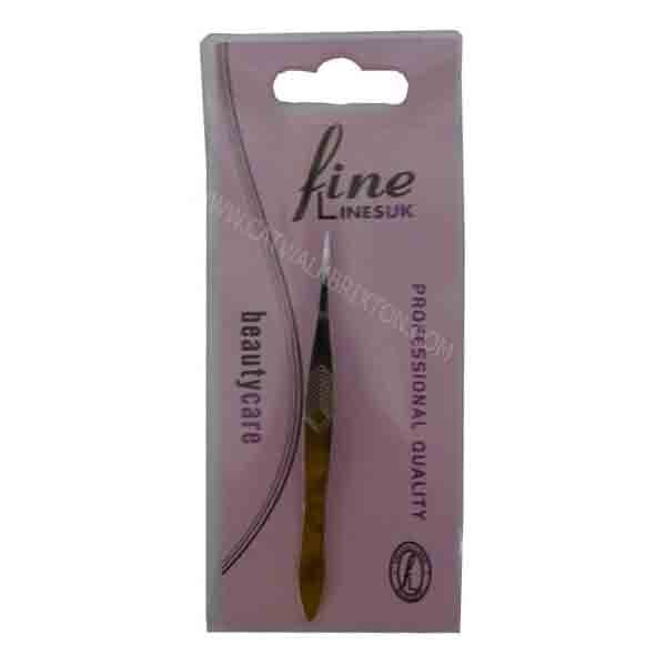 FINE LINES | UK TWEEZER CHROME PLATED POINTED 203-09 9CM