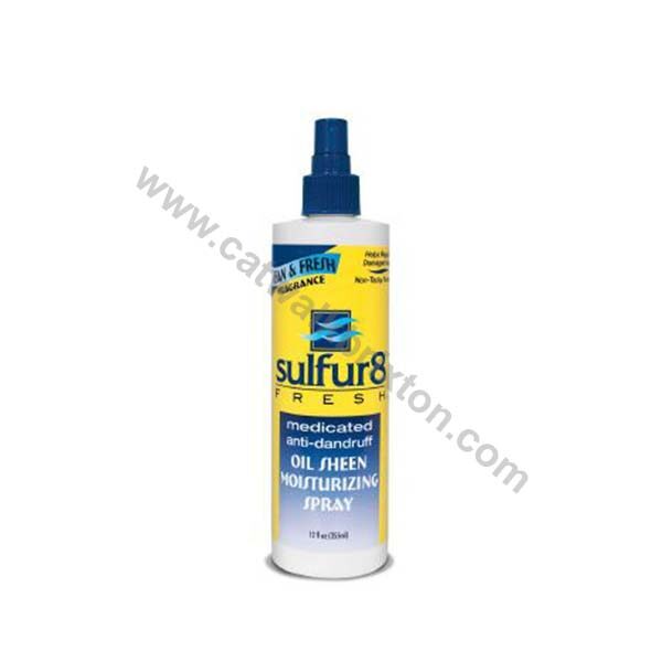 Sulfur8 | Fresh | Medicated Anti-Dandruff Oil Sheen Moisturizing Spray 12.0 oz