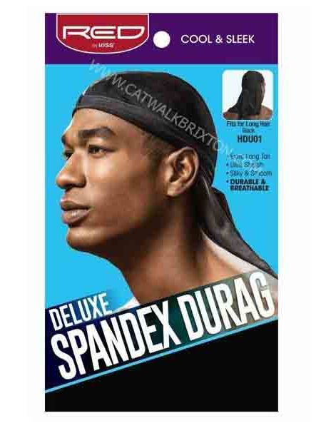 RED BY KISS | DELUXE SPANDEX DURAG BLACK HDU01