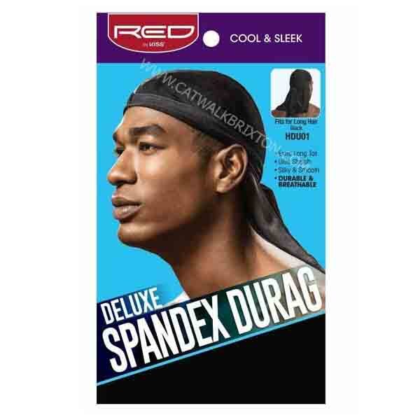 RED BY KISS | DELUXE SPANDEX DURAG BLACK HDU01