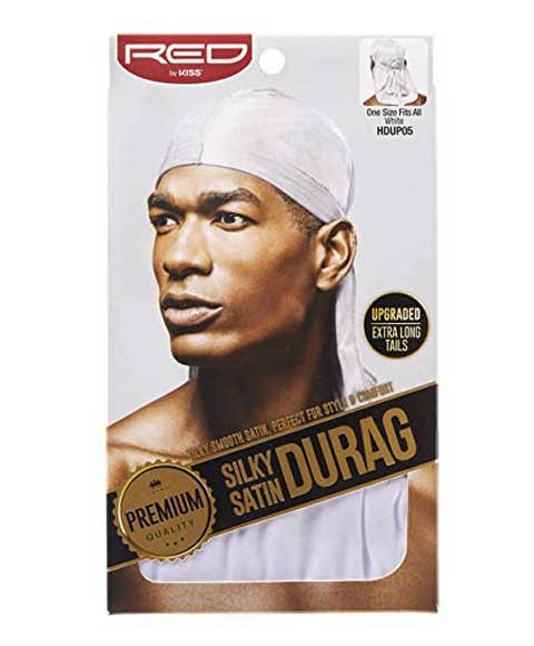RED BY KISS | SILKY SATIN DURAG WHITE HDUP05