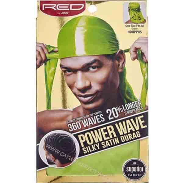 RED by Kiss | Power Power Wave Silky Satin Durag Green HDUPP05