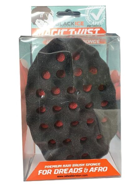 BLACK ICE PROFESSIONAL MAGIC TWIST PREMIUM HAR BRUSH SPONGE FOR DREADS & AFRO