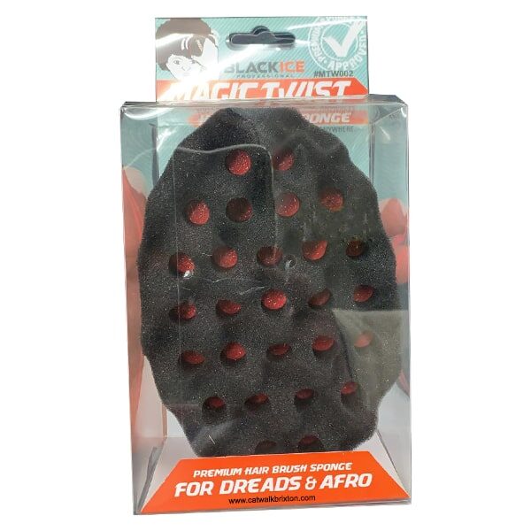 BLACK ICE PROFESSIONAL MAGIC TWIST PREMIUM HAR BRUSH SPONGE FOR DREADS & AFRO