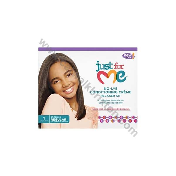 JUST FOR ME | Kids | NO LYE CONDITIONING CREME RELAXER Regular 1 Application Kit