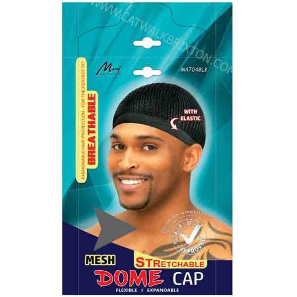 MURRY COLLECTION | MESH DOME CAP WITH ELASTIC M4704 BLK