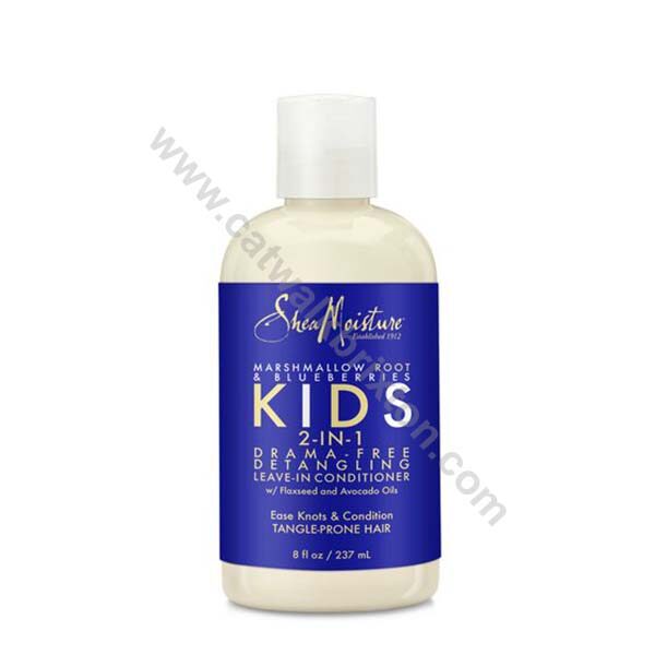 Shea Moisture | MARSHMALLOW ROOT & BLUEBERRIES | KIDS 2-IN-1 DRAMA-FREE DETANGLING LEAVE-IN CONDITIONER 8oz