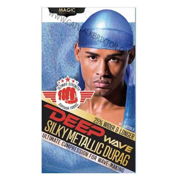 MAGIC COLLECTION | DEEP WAVE SILKY METALLIC DURAG 4802BLU
