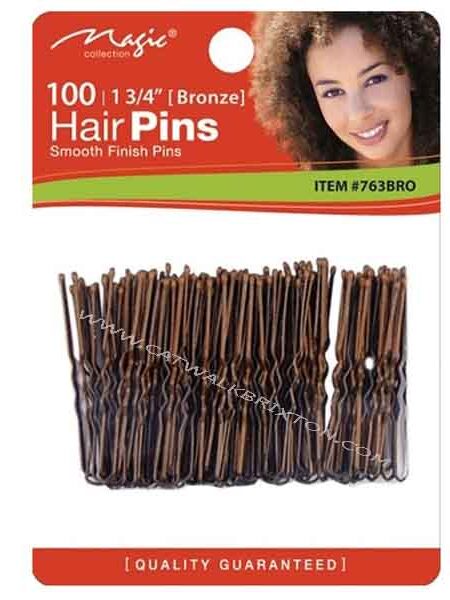 MAGIC COLLECTION | BALL TIP HAIR PINS 763BRO (1 3/4 INCH)