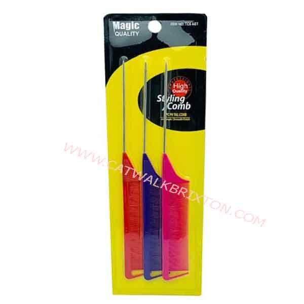 MAGIC COLLECTION | QUALITY STYLING PIN TAIL COMB TC6AST 3PCS