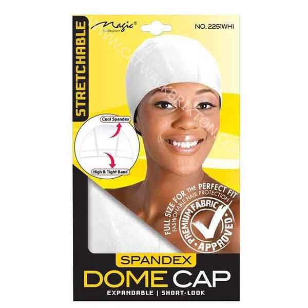MAGIC COLLECTION | SPANDEX DOME CAP NO2251WHI