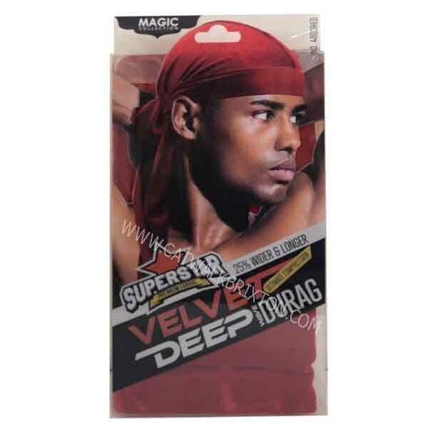 MAGIC COLLECTION | SUPERSTAR VELVET DEEP WAVE DURAG 4803 RED
