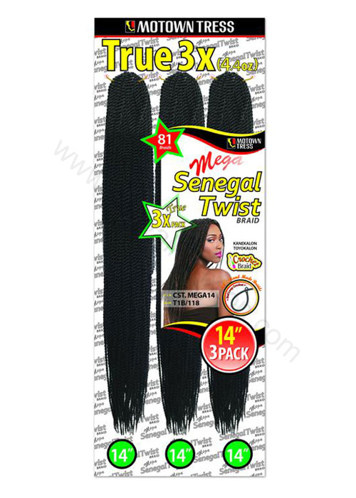 MOTOWNTESS | 3X MEGA SENEGAL TWIST 12" | 14" | 18"